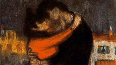 محمد الفخراني - فى الحب والتعرِّى 1900 Lovers of the street 59x35cm e1515515441224 محمد الفخراني - فى الحب والتعرِّى