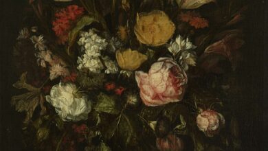 أمل دنقل - زهور 5de1fd09 bouquet of flowers in a glass vase 1650 64 x 46 amsterdam the state museum أمل دنقل - زهور