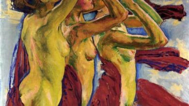 the three graces Koloman Moser أمل الأخضر - سهرة الموتى