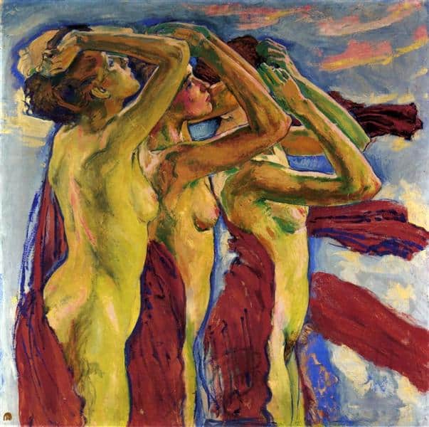 the three graces Koloman Moser أمل الأخضر - سهرة الموتى