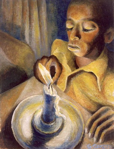 Gerard Sekoto boy and the candle 1943 آخين ولات - "شيفا ناتاراجا"