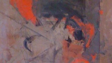 خافيير أوكيندو - الأشجار وشعرها المستعار anguilaine gris et rouge 1983.jpgLarge خافيير أوكيندو - الأشجار وشعرها المستعار