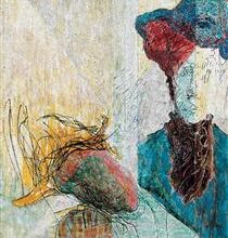 صبا قاسم - رأسي مقبرة جماعية double self portrait 1985.jpgPinterestSmall صبا قاسم - رأسي مقبرة جماعية