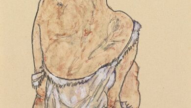 سميرة البوزيدي - سأفتش بيدي العاريتين Egon Schiele, Sitzende in Unterwäsche, Rückenansicht 1917