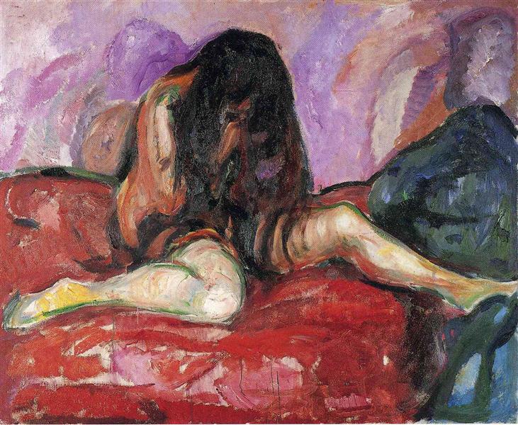 Nude Edvard Munch جابرييلا ميسترال - النهر غريب كرغباتي الخفية