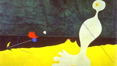 ذائقة الحروب - مؤمن سمير Person Throwing a Stone at a Bird Joan Miro ذائقة الحروب - مؤمن سمير