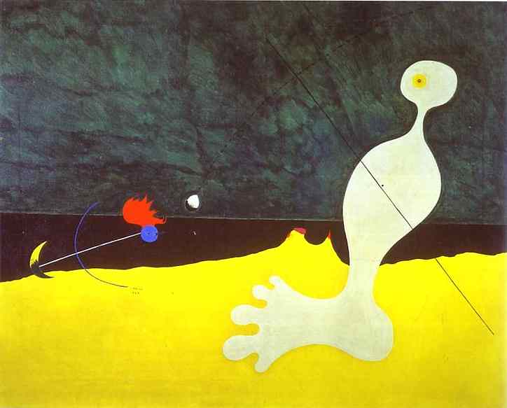 Person Throwing a Stone at a Bird Joan Miro ذائقة الحروب - مؤمن سمير