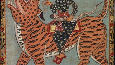 Pir Gazi and his tiger in Sundarbans أمثال هندية: "مَن يَركَب النمر لا يَستطيع أن يترجَّل"